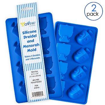 Silicone Menorah and Dreidel Mold